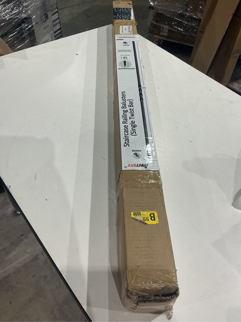 Condition photo showing Good Condition for wrought iron hollow balusters - deck spindles stair railing indoor,stair single twist hollow iron baluster stair spindles, for staircase interior (12 pack black) 1/2" single twist black