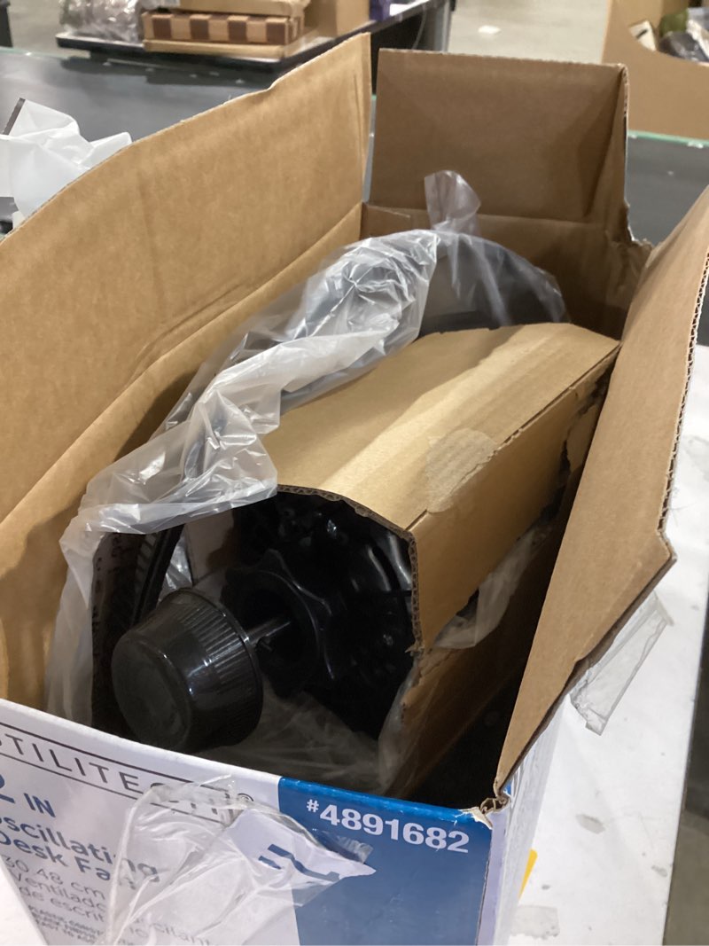 Condition photo showing Good Condition for  utilitech 12-in 120 -volt indoor black oscillating desk fan charger not included
