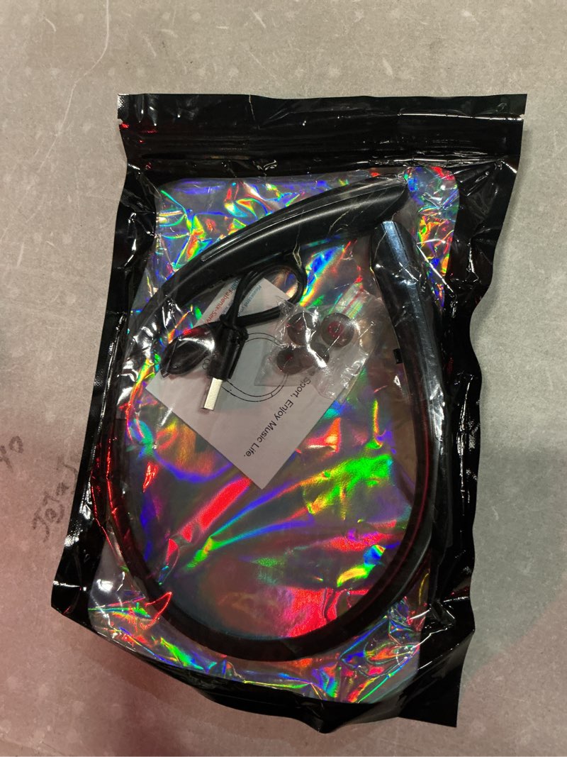 Condition photo showing Good Condition for bluetooth 5.3 neckband bluetooth headphone, sweat resistant noise cancelling stereo headphones, and retractable ear tips for music, conference, videos (black)