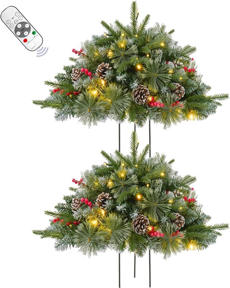 2 pack 24 inch lighted porch & yard 