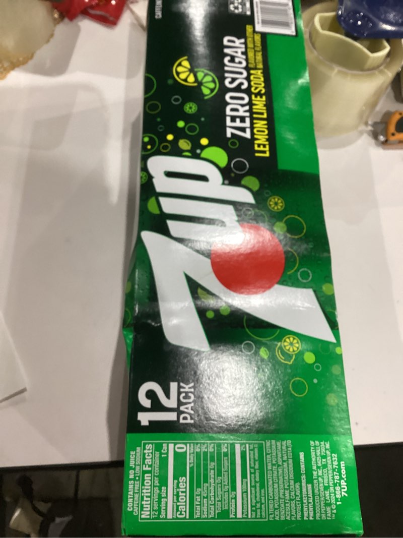 Condition photo showing New/Like New for Zero Sugar 7-Up Soda, 12 Oz., Pack of 12 Zero Sugar Lemon Lime 12 Fl Oz (Pack of 12)