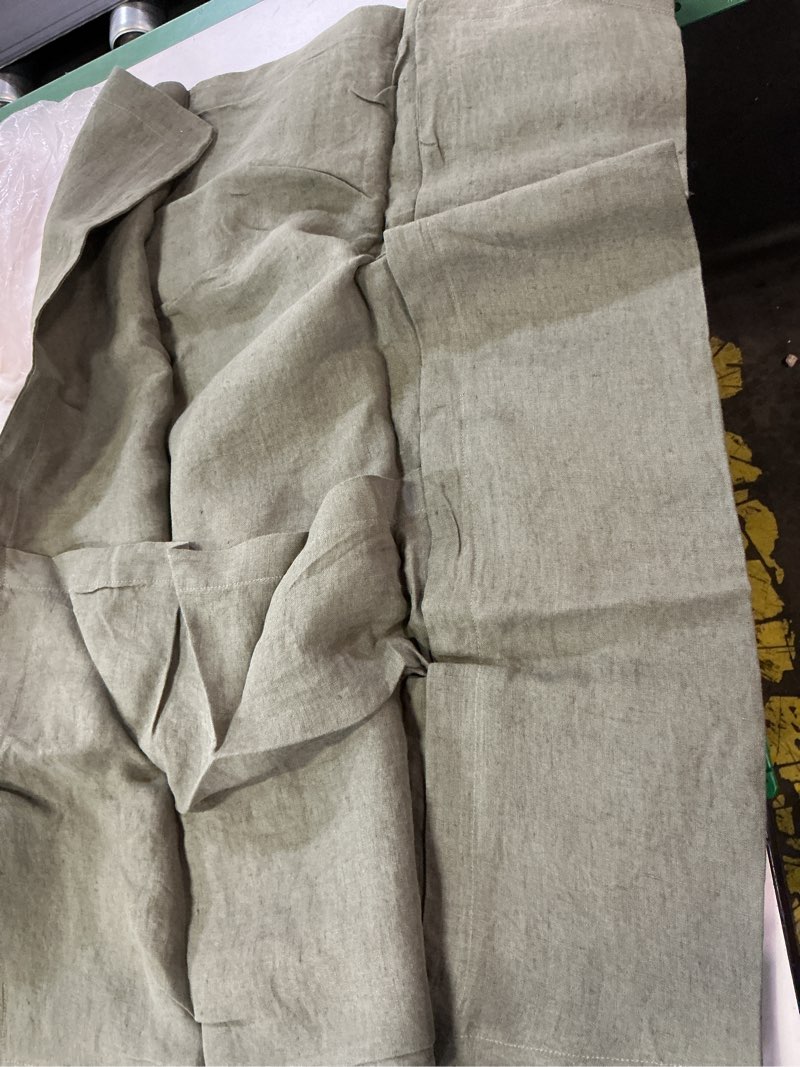 Condition photo showing Good Condition for european linen euro sham, euro, dusty olive