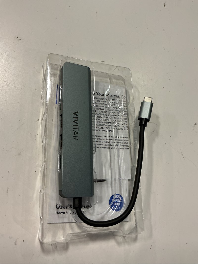 Condition photo showing New/Like New for vivitar multi-port usb hub with sd, micro sd, and hdmi