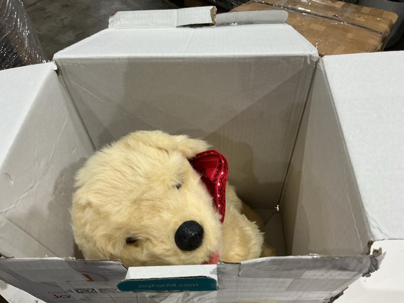 Condition photo showing Good Condition for joy for all ageless innovation companion pet for seniors - lifelike animatronic dog - realistic soft-touch coat & heartbeat - therapy stuffed animal - toy for alzheimer's & dementia - golden pup brown