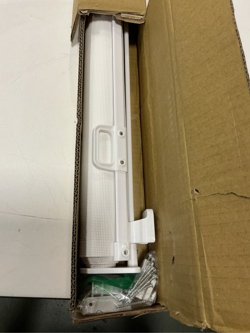 Condition photo showing As Is for 34'' Tall 100'' Extra Wide Retractable Baby Gates for Large Openings, Momssy Child Safety Mesh Gate, Long Dog Gate for Indoor/Outdoor Stairs Hallways Deck Patio Garage Door (Black) 100 inch(Black)