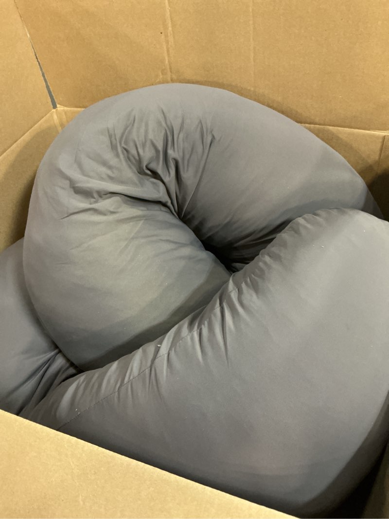 Condition photo showing Good Condition for moon park pregnancy pillows for sleeping - u shaped full body maternity pillow with removable cover - support for back, legs, belly, hips - 57 inch - dark grey - cooling cover dark grey cooling cover - 57 inch