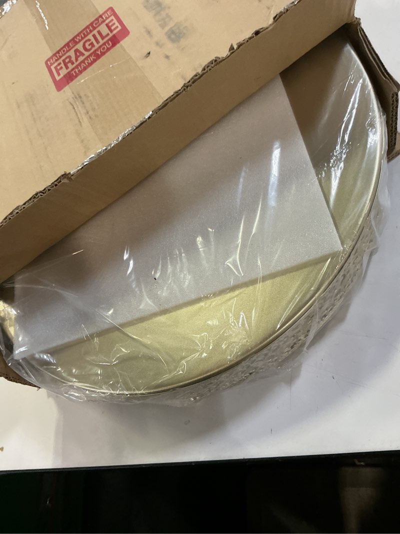 Condition photo showing Good Condition for Cake Stand, Metal Round Cupcake Dessert Stand Cake Display Holder for Wedding Party Birthday Baby Showers Anniversary,Gold 16" Gold 16in