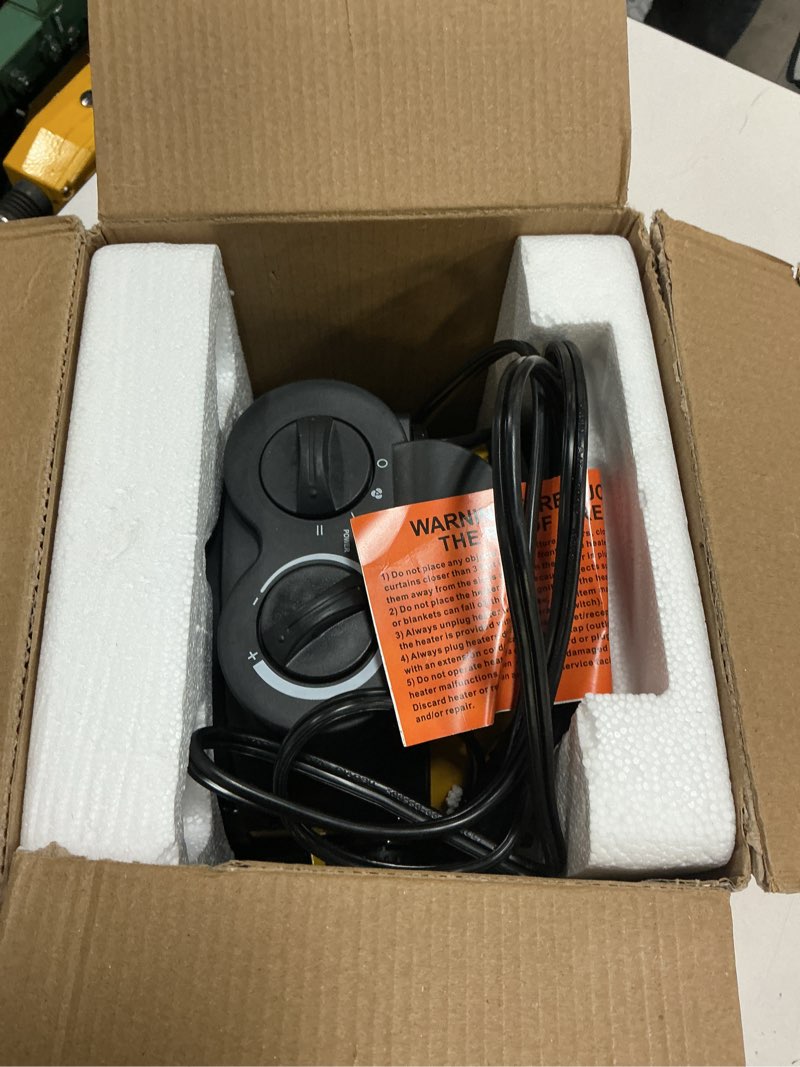 Condition photo showing Good Condition for outdoor heaters for patio, outdoor heater with overheat protection, 3s fast heating portable 1500w electric garage heater, portable patio heaters for space, greenhouse