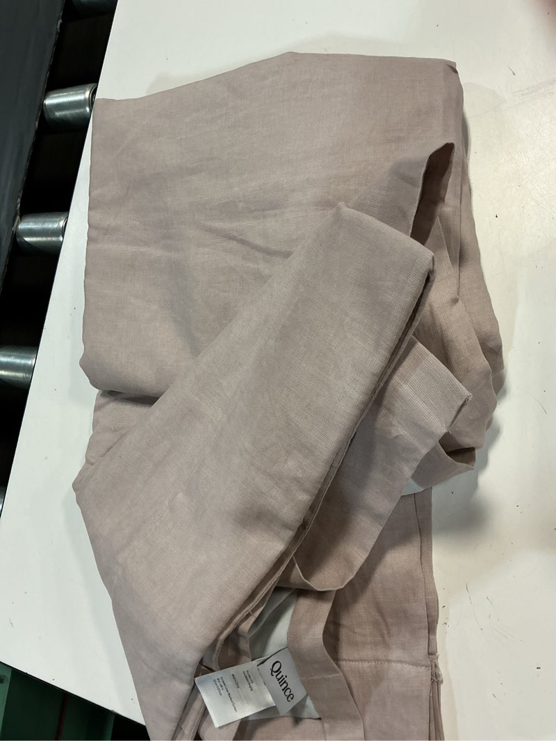 Condition photo showing As Is for quince european linen curtian 48”x84” sand