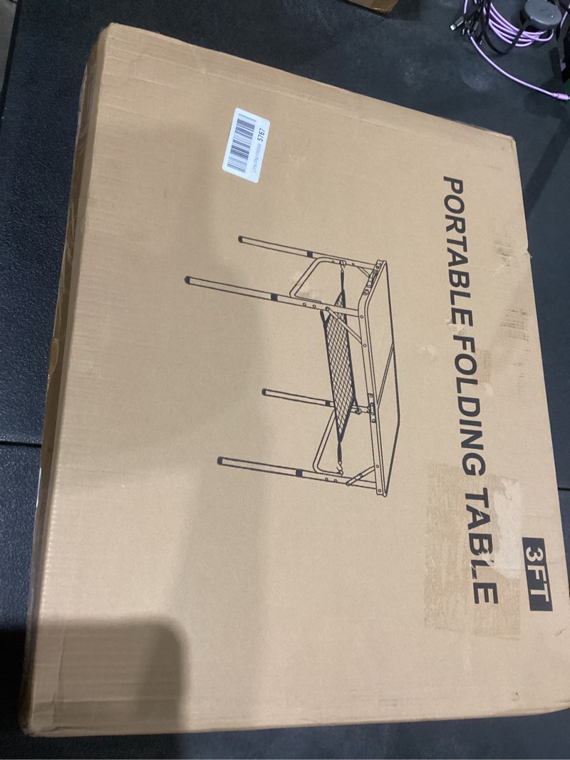 byliable folding table 3ft camping table 2 adjustable height lightweight portable aluminum mini fold