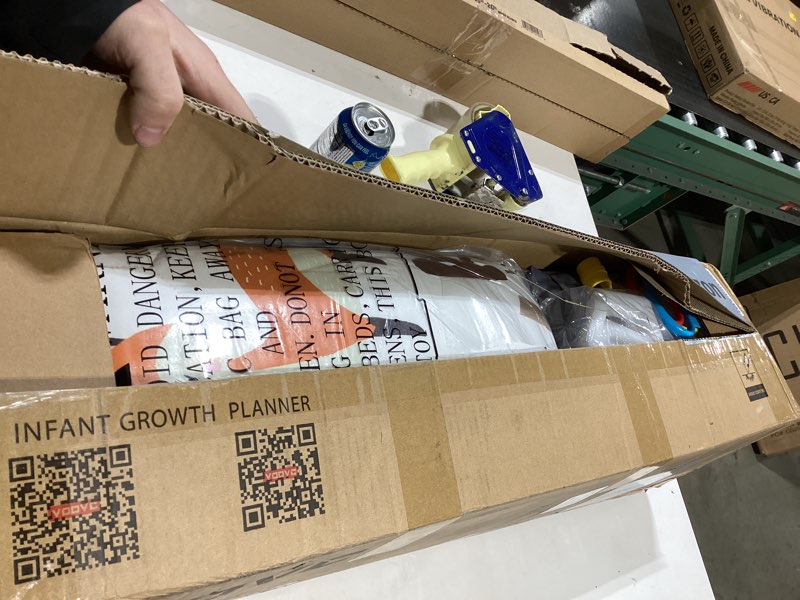 Condition photo showing New/Like New for Premium Baby Playpen with Mat, 71x60 Inches Extra Large Playpen for Babies and Toddlers, Indoor & Outdoor Activity Center, Safety Baby Play Pen with Gate Prints Grey+Letter 71x60 Inch