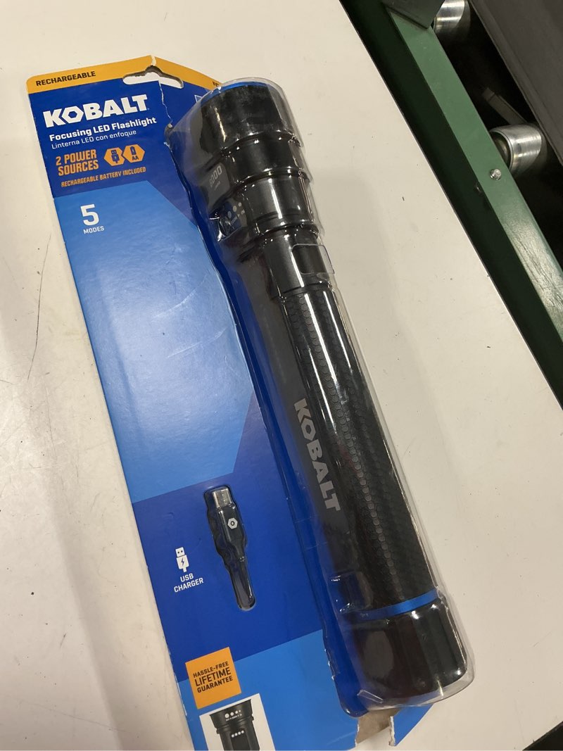 Condition photo showing Good Condition for kobalt 6000-lumen 5 modes led flashlight with rechargeable with batteries included