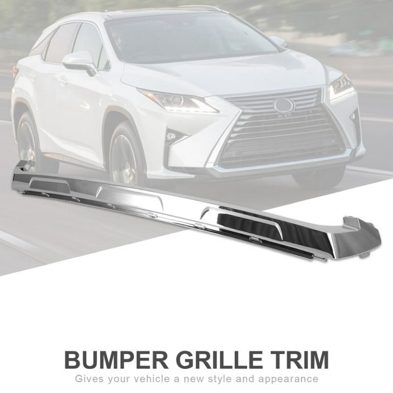 front bumper cover lower grille fit for rx350 rx450 2016-2019 base chrome molding
