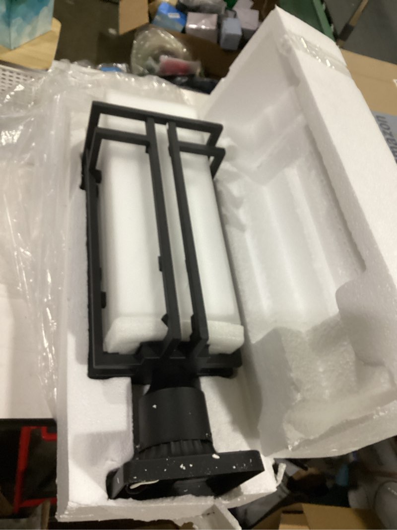 Condition photo showing New/Like New for outdoor post light fixture - aluminum lamp posts outdoor lighting, outdoor lightpost lantern with 3-inch pier mount base outside pole lighting for porch garden (22''h, 1 pc)