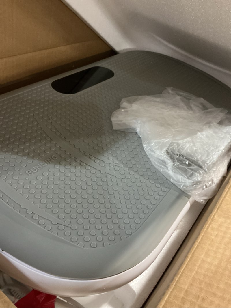 Condition photo showing Good Condition for merach vibration plate exercise machine, vibration plate 440 lbs capacity, bluetooth and silicone pedal, stimulate deep fat, vibration plate for lymphatic drainage, vibrating for weight loss white