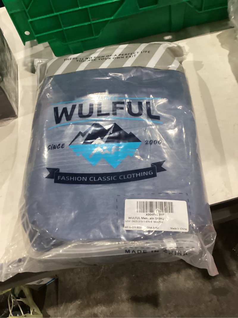 Condition photo showing New/Like New for wulful men's waterproof ski jacket warm winter coats windproof winter jackets for men fleece lined windbreaker with hood light navy blue small