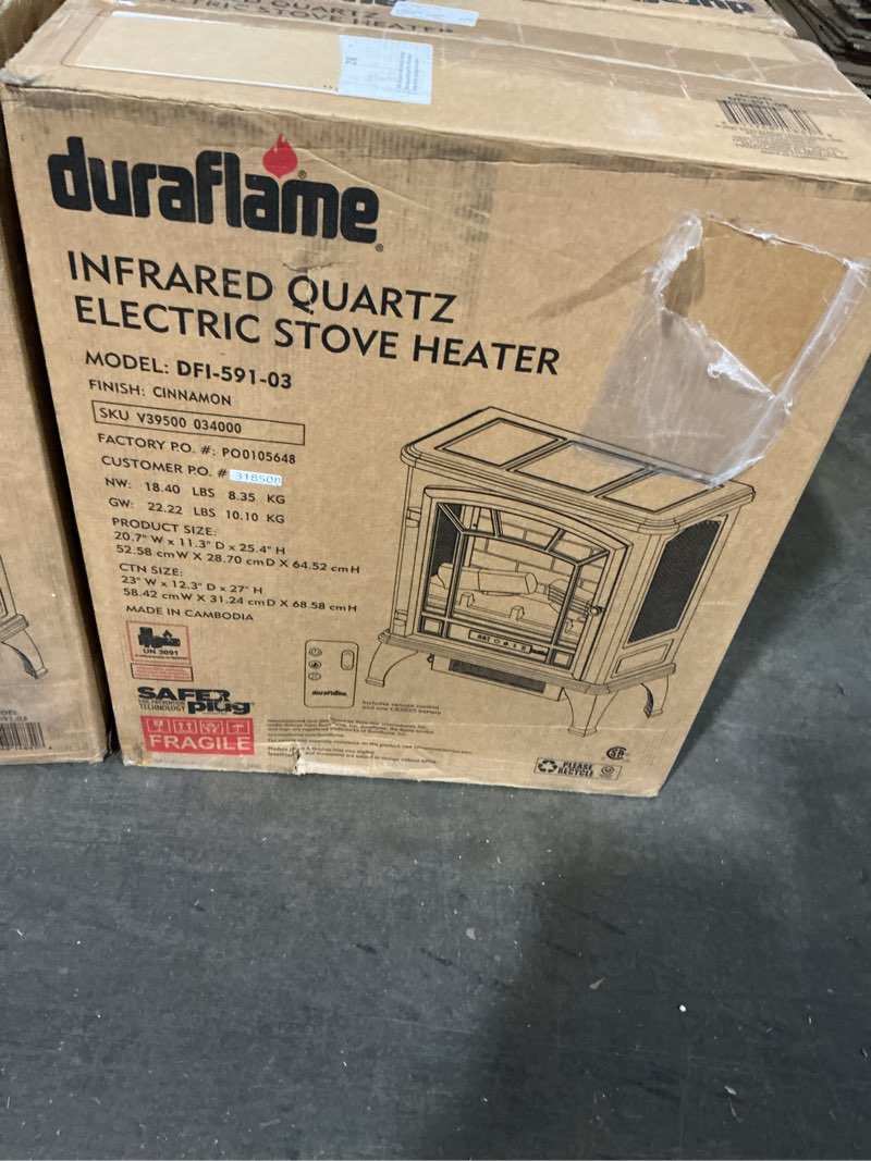 Condition photo showing Good Condition for duraflame infrared quartz electric stove heater - dfi-591-03 - cinnamon
