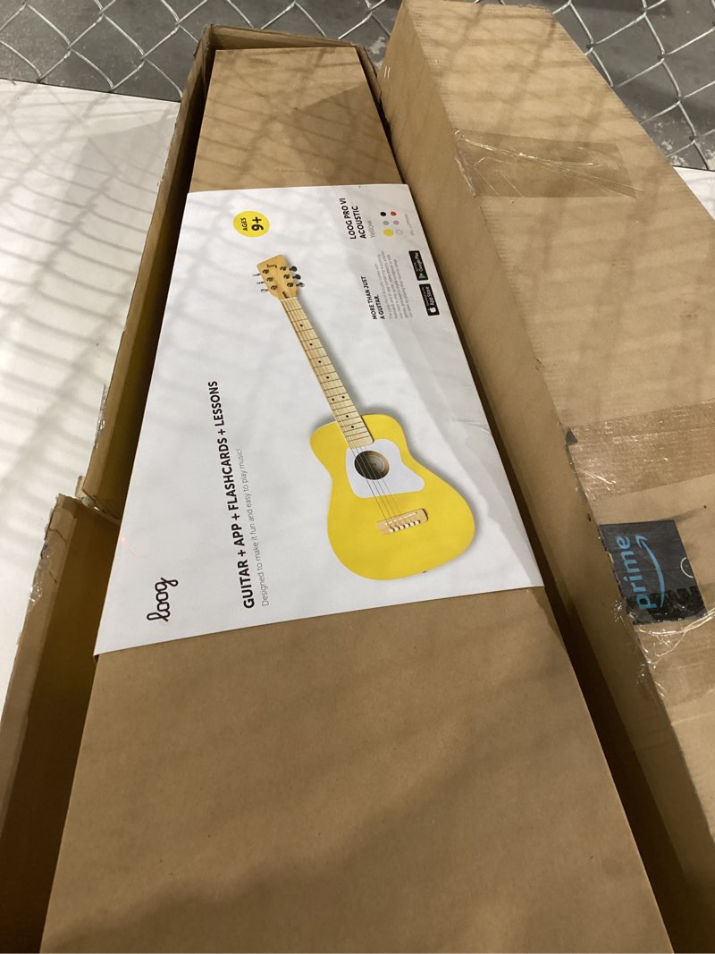 loog pro vi acoustic kids real guitar for beginners compact size ages 9+ learning app and lessons in