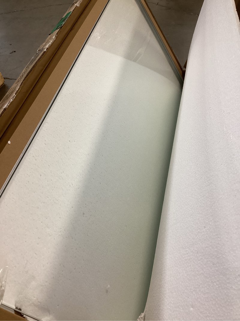 Condition photo showing Good Condition for lorell tempered glass chairmat, 46" width x 36" depth x 0.25" thickness, clear, 1 each rectangular 46" x 36"