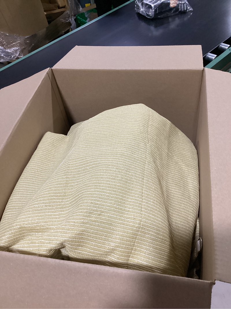 Condition photo showing Good Condition for royal shade 32' x 32' x 32' beige triangle sun shade sail canopy outdoor patio fabric screen awning rtapt32-95% uv blockage, heavy duty, water & air permeable (we make custom size) beige 32' x 32' x 32'