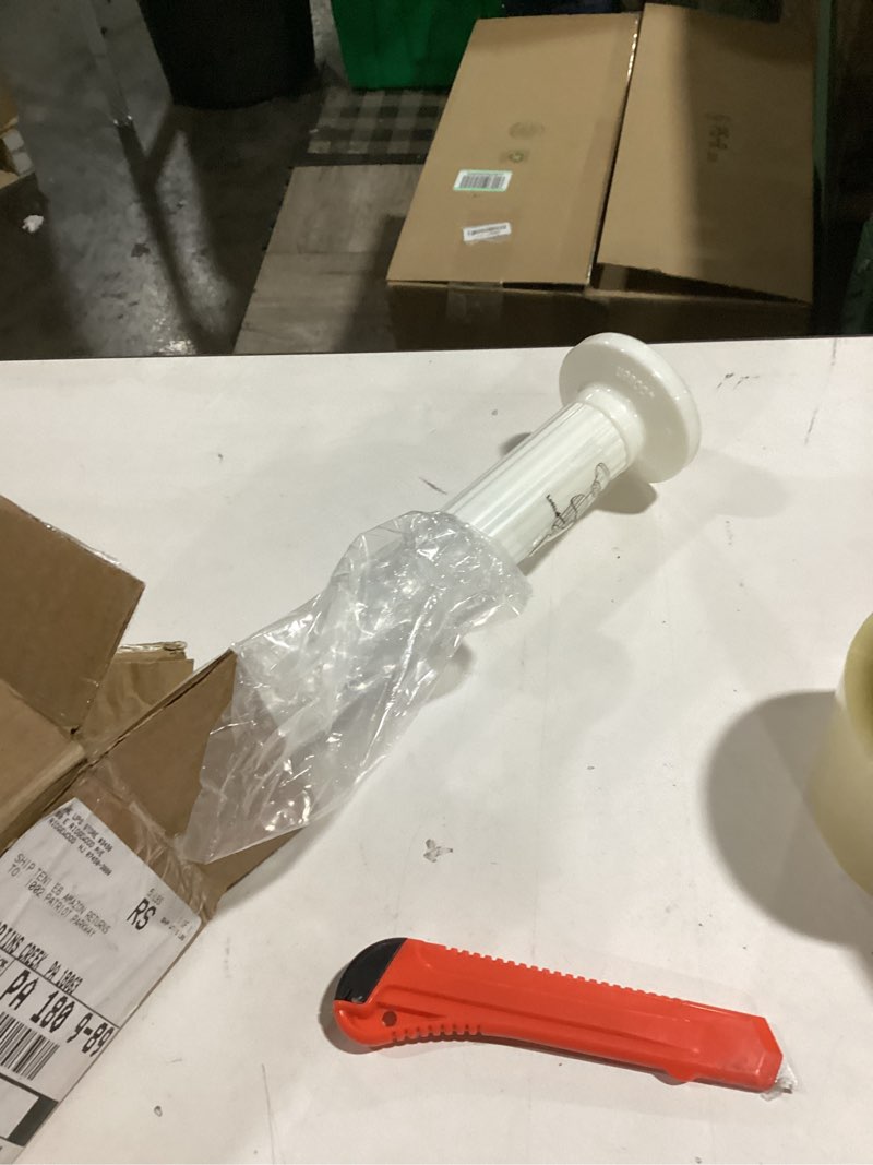 White Tension Curtain Rod 51-165In, Long Adjustable Tension Rods No Drilling for Window or Bathroom,