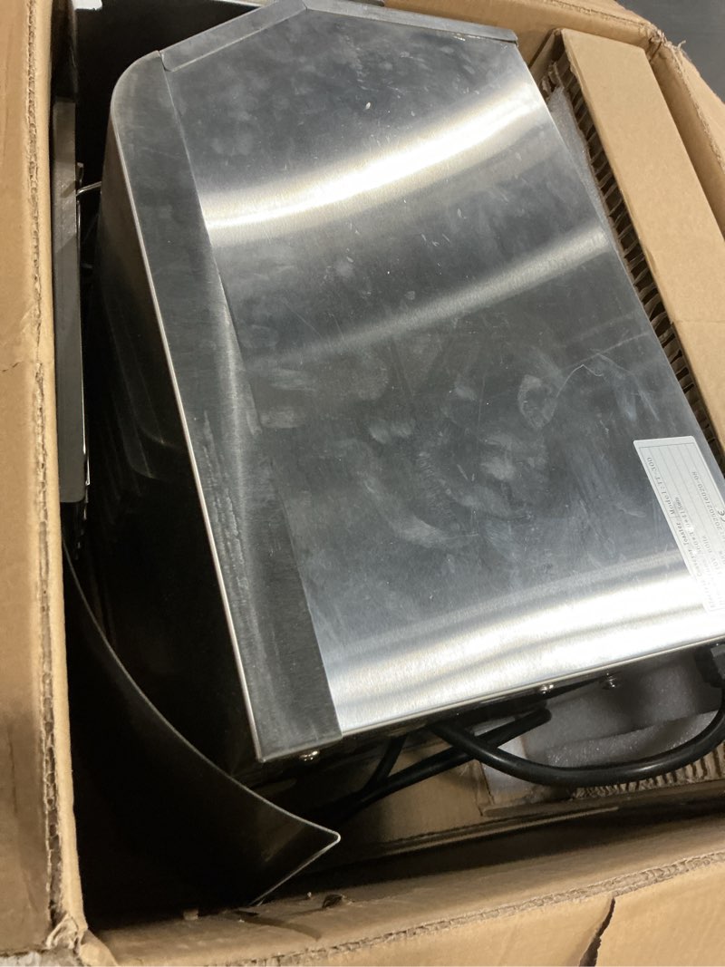 Condition photo showing As Is for Dyna-Living Commercial Toaster 300 Slices/Hour Conveyor Toaster Commercial 1900W Heavy-duty Stainless Steel Rotating Toasters Oven for Restaurant, Conveyor Belt Toasters for Bun, Bagel, Bread 300 PCS/H