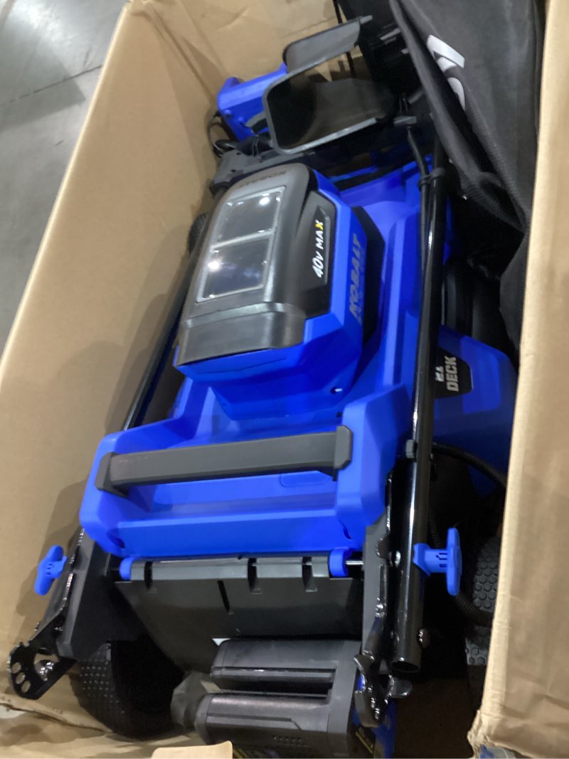 Condition photo showing Good Condition for kobalt 40-volt 21-in brushless battery push lawn mower 6 ah (battery and charger included)