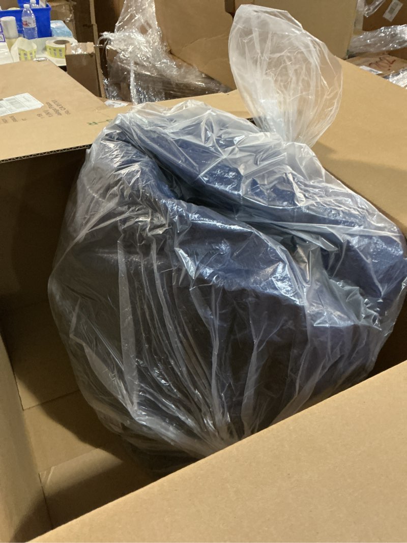 Condition photo showing As Is for RUGGED RHINO All Weather 100% Waterproof Heavy Duty Tarp, 5 Mil UV Temperature Resistant Tarps, High Durability Multipurpose Cover, for Home Outdoor Winter Snow Clean Up, Camping, 6x8, 1 Pack, Blue 6' x 8' Blue 1