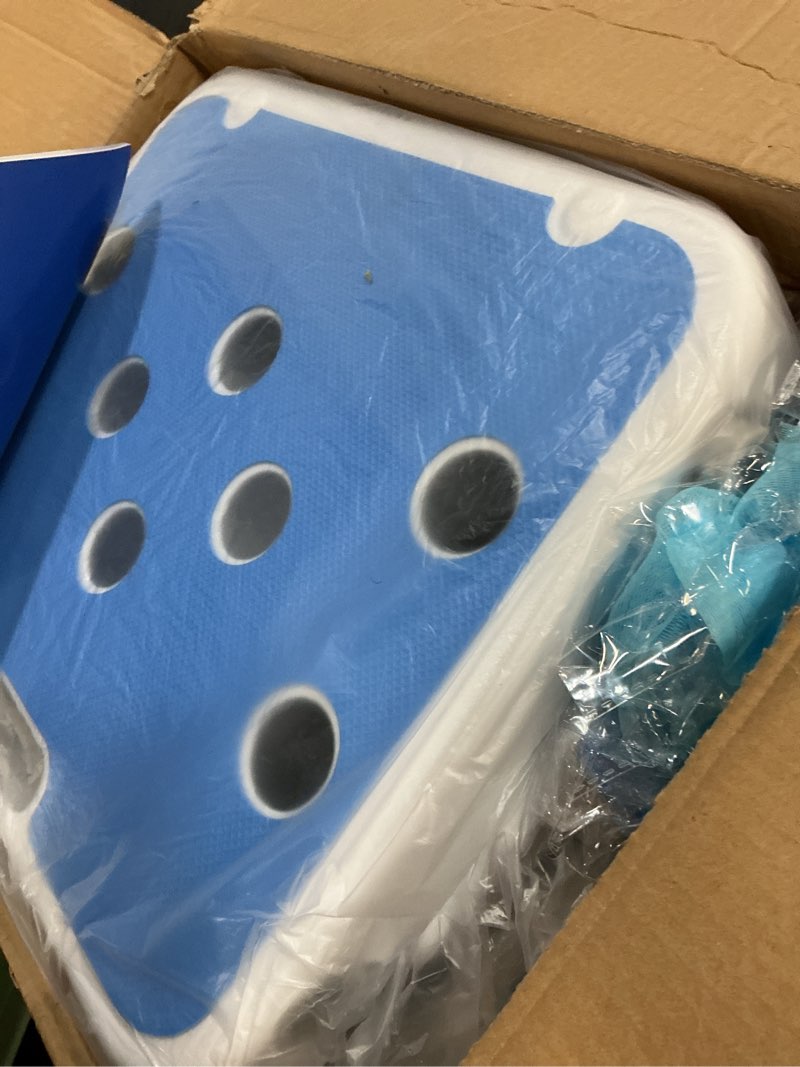 Condition photo showing Good Condition for sliding shower chair for inside shower & bathtub, 500lb heavy duty adjustable height transfer bench, shower bench seat for elderly disabled & seniors, tub transfer bench with quick-dry seat sliding shower chair with arms and back