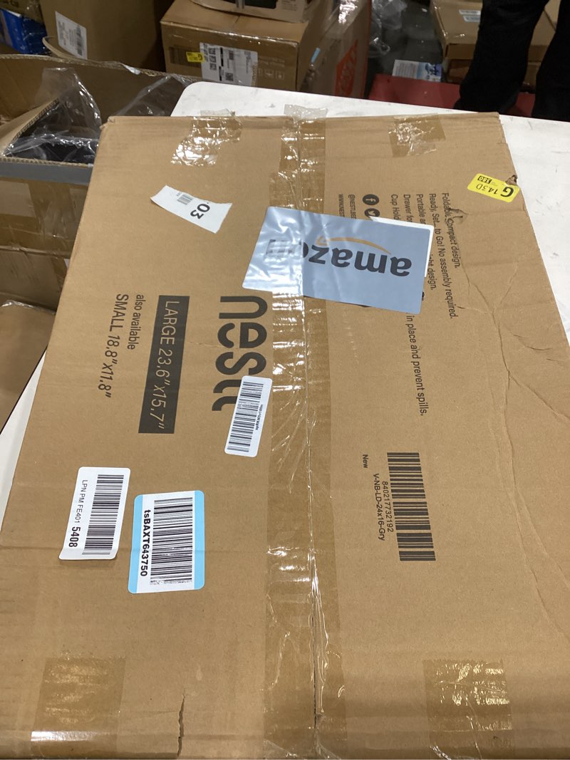 Condition photo showing As Is for Laptop Bed Tray Table, Adjustable Laptop Stand, Portable Lap Desks with Foldable Legs, Reading Desk for Sofa Couch Floor - Large