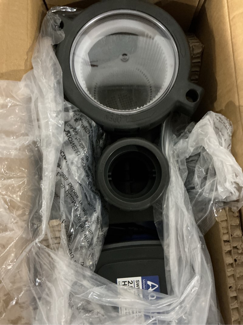 Condition photo showing As Is for aquastrong in/above ground pool pump, high flow (dual speed, 2hp, 5186 gph, 115v) dual speed+115v 2hp