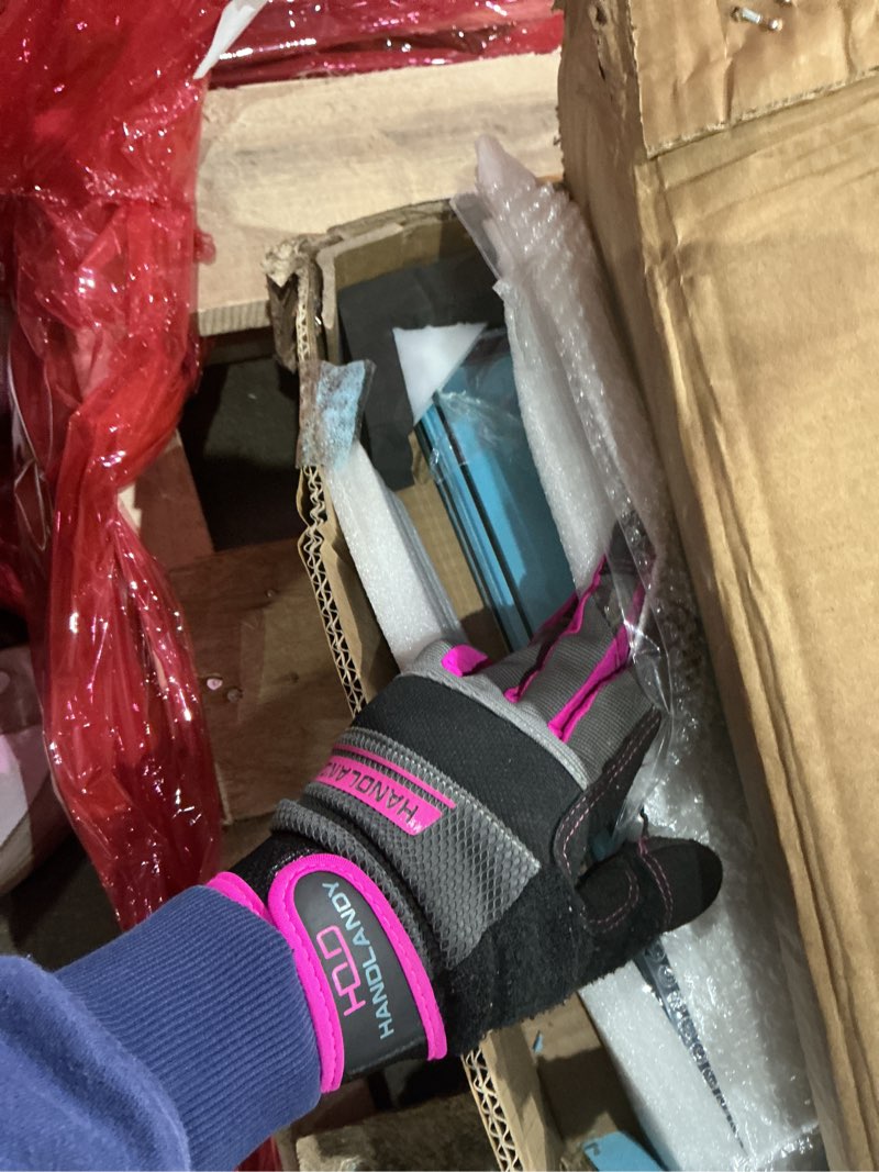 Condition photo showing As Is for broken )))))))delavin 56-60\" w x 59\" h frameless sliding bathtub door, tub shower door, bathtub glass door, bathtub shower door, 5/16\" (8mm) certified clear tempered glass, stainless steel frame, matte black 60\" w x 59\" h frameless matte black