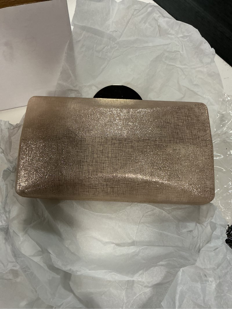 Condition photo showing Good Condition for chunli clutch purses for women, evening handbags crossbody bag with chain, sparkly clutchs for formal cocktail prom party champagne