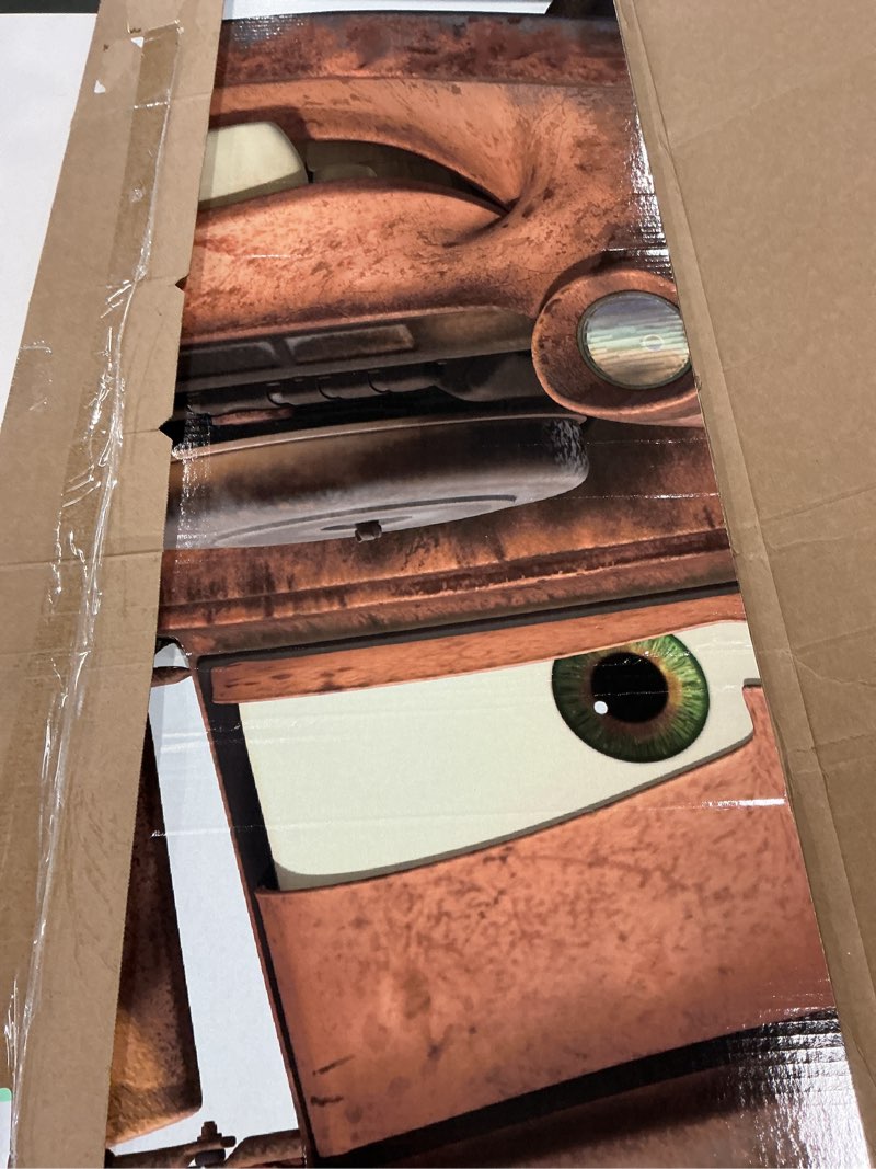 Condition photo showing As Is for Cardboard People Mater Life Size Cardboard Cutout Standup - Disney Pixar's Cars