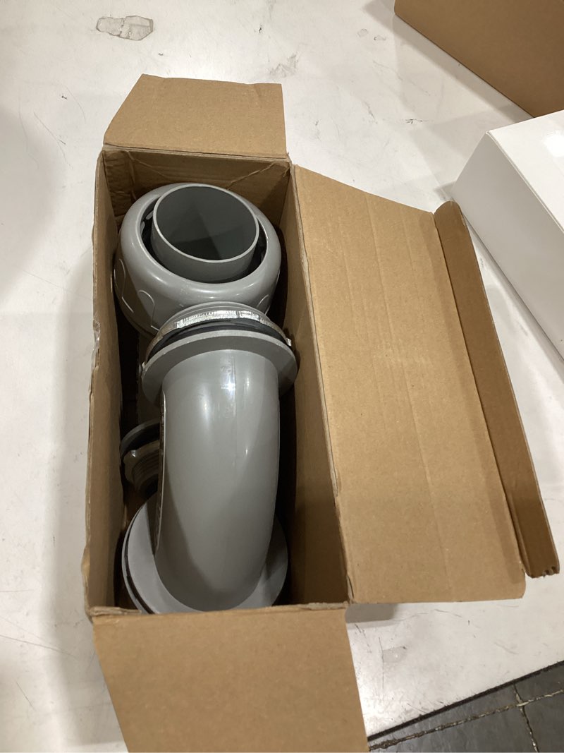Condition photo showing Good Condition for conduit connectors, 2-inch liquid tight connector npt non-metallic for pvc electrical flexible conduit fittings, 90 degree, ul listed for home outdoor tubes tools, grey (2-pack) 2 2 inch 90deg
