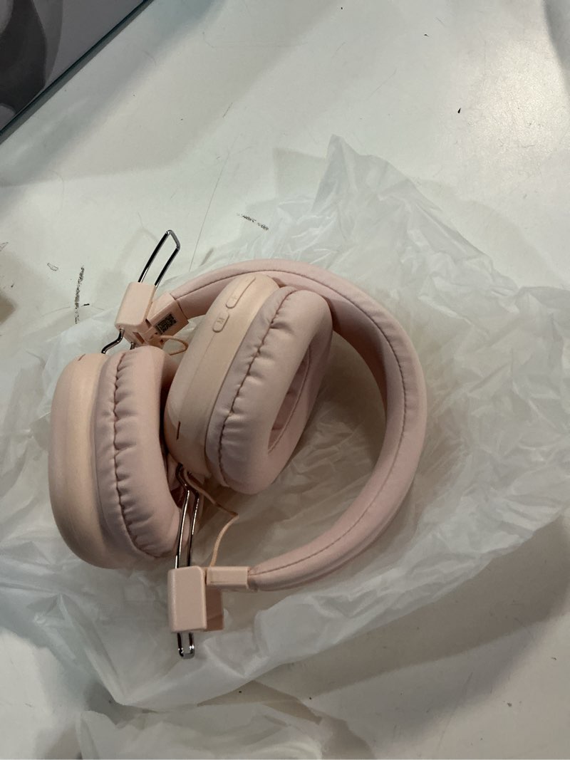 Condition photo showing Good Condition for Kids Bluetooth Headphones, Over-Ear Wireless Headphones with Microphone, Safe-Volume 85dBA, Bluetooth 5.4, Foldable Lightweight and Comfortable, 50H Playtime, USB-C Charging, Pink