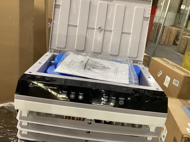 Condition photo showing As Is for Evaporative Air Cooler,1800 CFM Swamp Cooler Air Conditioner with 5.5 Gal Tank,Remote Control,12H Timer, 2 Modes & 3 Speeds,Cooler for Bedroom Room Office Study