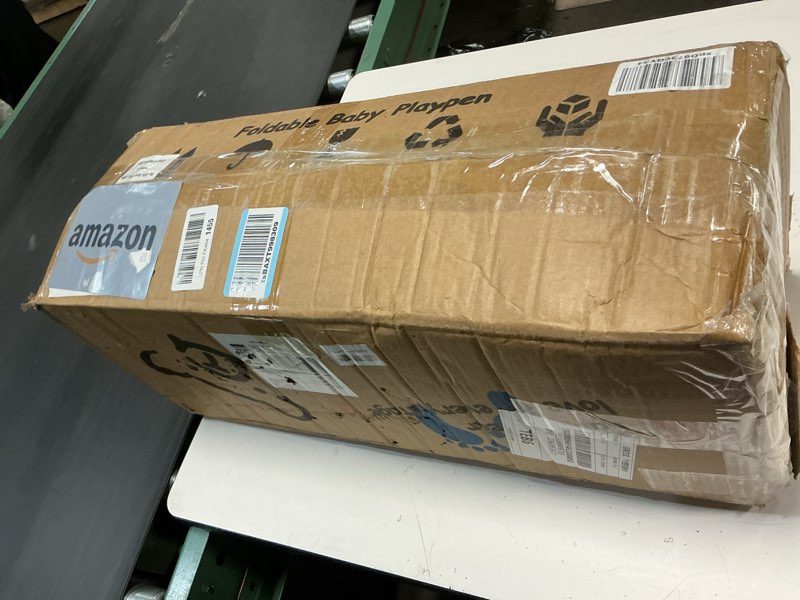 Condition photo showing Good Condition for TOREVSIOR Foldable Baby Playpen with Mat, 50"×50" Collapsible Play Pen for Babies and Toddlers, Indoor & Outdoor Kids Safety Play Pen, Portable Play Yard, Foldable Baby Playpen with 50 Ocean Balls Grey 50"×50"