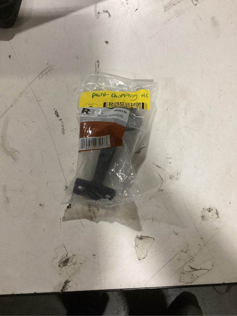 Condition photo showing As Is for RELIABILT 2.125-in x 3-in Black Painted Zinc alloy Interior Handrail bracket