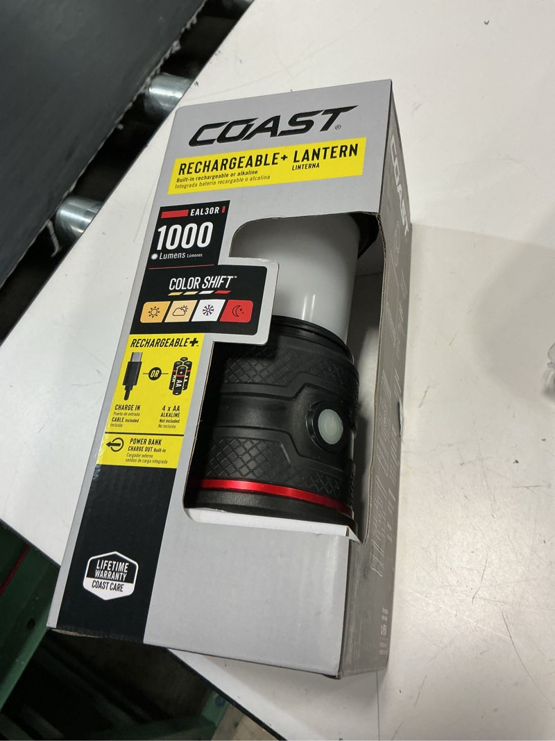 Condition photo showing Good Condition for coast eal30r 1000 lumen rechargeable lantern with usb-c power bank