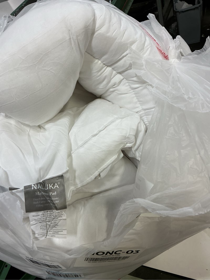 Condition photo showing As Is for Mattress Topper Queen Size Pillowtop Mattress Cover Cooling Mattress Pad 2 Inch Thick Queen(60''*80''? 2inch mattress topper