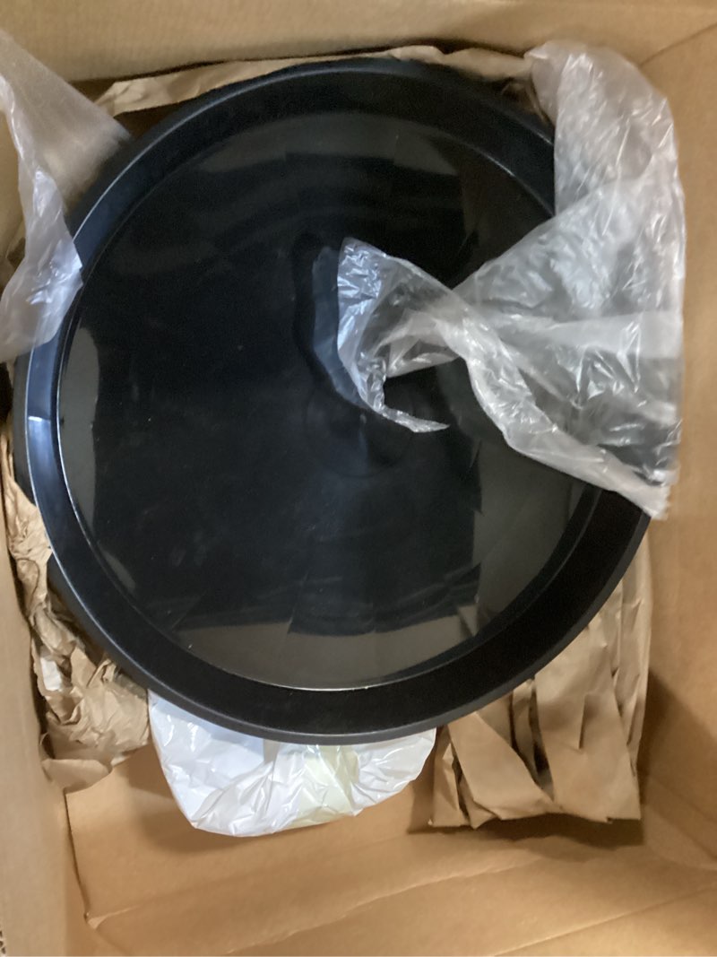 Condition photo showing As Is for PATIKIL 4 Pack Large Plastic Plant Saucer, 22 Inch Plant Tray for Pots Round Plant Dish Plant Drip Trays Water Tray for Indoors Outdoors Garden, Black 22 Inch Black