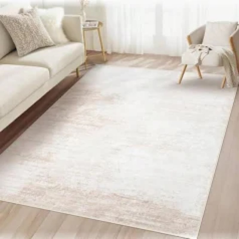 Living Room Area Rug 9x12 Machine Washable Rug Non-Slip Stain Resistant Modern Abstract Bedroom Rug 