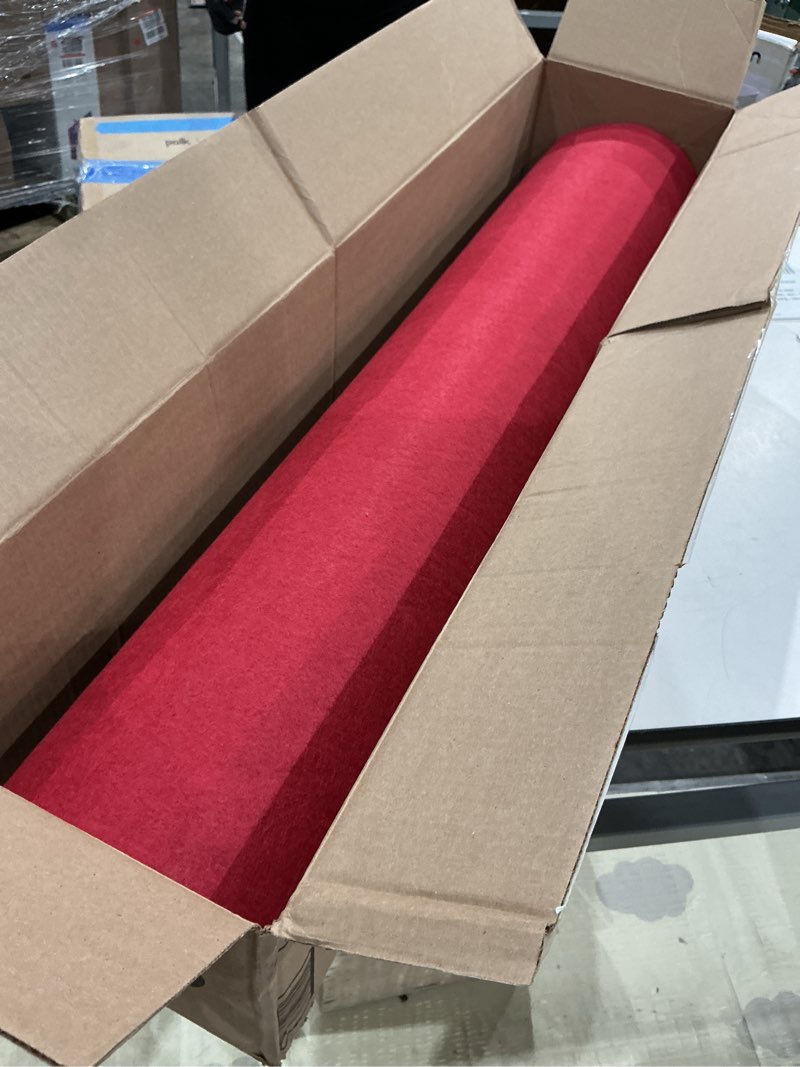 Condition photo showing Good Condition for red carpet runner 3x30 feet, non-slip waterproof aisle rug with rubber backing, rolled shipping, no creases, perfect for weddings, parties, events, banquets & hollywood runway red 3' x 30' (rectangular)