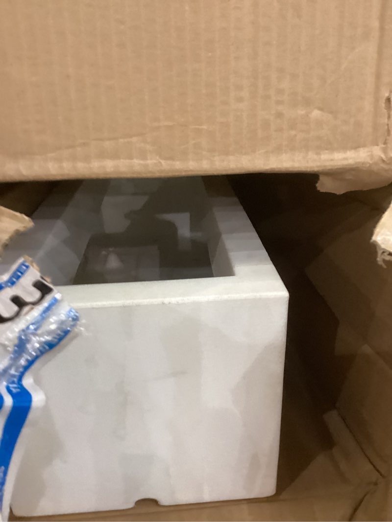 Condition photo showing As Is for Elly Décor 24 x 8 inch Rectangular Plastic Planter with Drainage, Classic Smooth Texture, Lightweight & Extremely Durable 24"x8" Rectangular Planter, White White 24"x8"