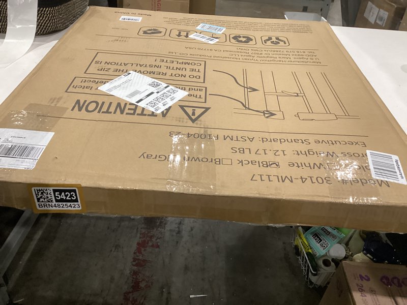 Condition photo showing New/Like New for 29"-57" baby and pet safety gate, 30" tall metal walk-thru gate for doorways & stairs, easy one-hand open, dual lock, extensions & wall mounts included (black, 29"-46" w x 30.5“h) black 29"-46"w x 30.5“h