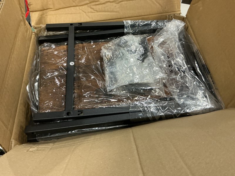 Condition photo showing Good Condition for WLIVE Dresser with 3 Drawers, Fabric Nightstand, Cabinet with Wheels, Organizer Storage Dresser for Bedroom, Office, Closets, Sturdy Steel Frame, Easy Pull Handle, Rustic Brown Wood Grain Print Rustic Brown Wood Grain Print With Wheels