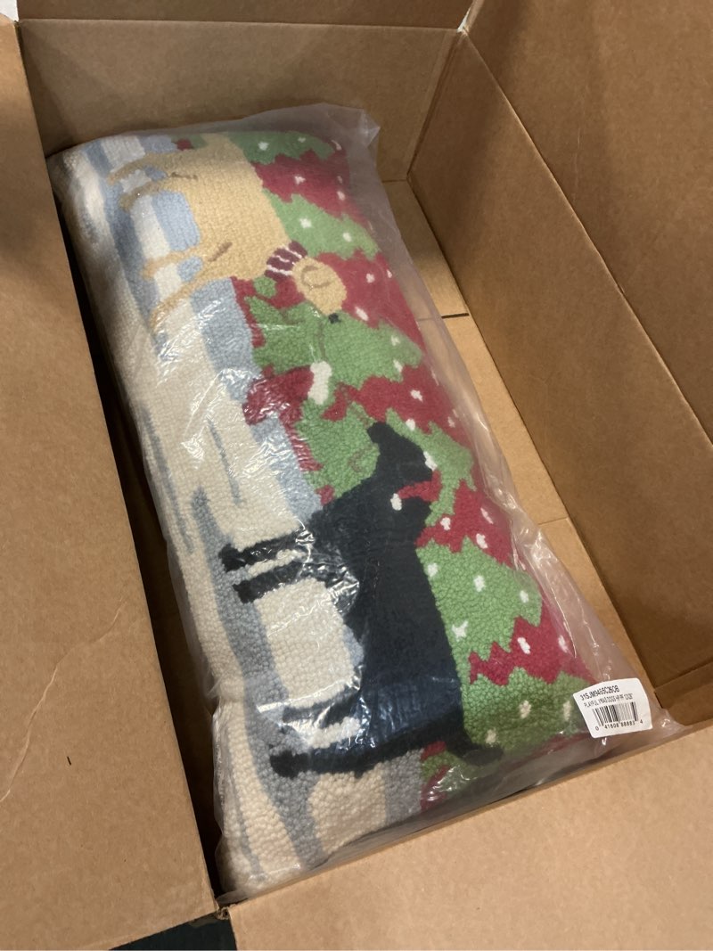 Condition photo showing Good Condition for Peking Handicraft Playful Xmas Dogs Hook Pillow, 12X26