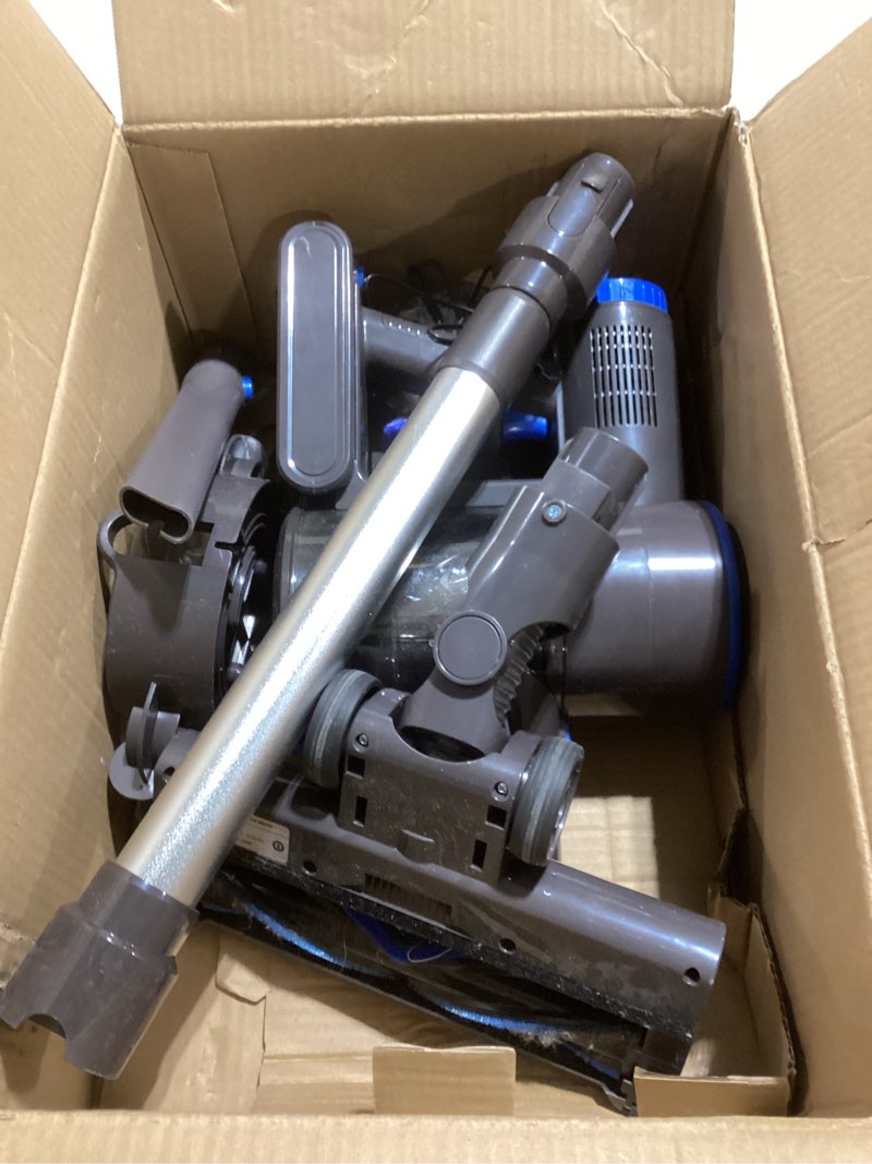 Condition photo showing As Is for Cordless Vacuum Cleaner, Super Power Suction Stick Vacuum Cleaners with 2200 mAh Battery,8-in-1 Lightweight Self-Standing, 35 Mins Runtime for Home Low-Pile Carpet Pet Hair Blue