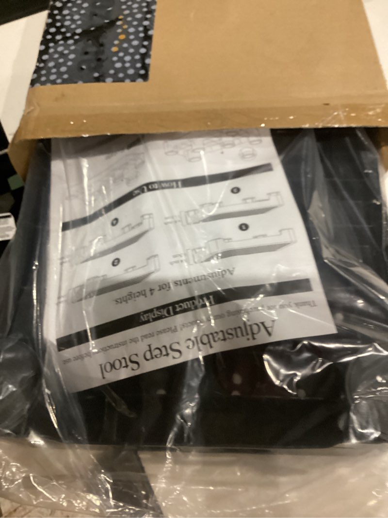 Condition photo showing Good Condition for Adjustable Step Stool for High Beds & SUV - Non-Slip Mobility Platform for Seniors, 650lbs Capacity, 3 Heights (3.4"-5"), Wide Safety Base for Car & Bath, 16.5"x12.6", Gray 3.4-5 inch High A2:gray